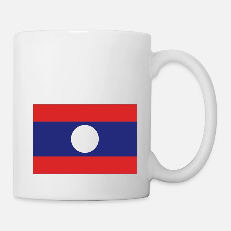 Laos - drapeau - Mug blanc - blanc
