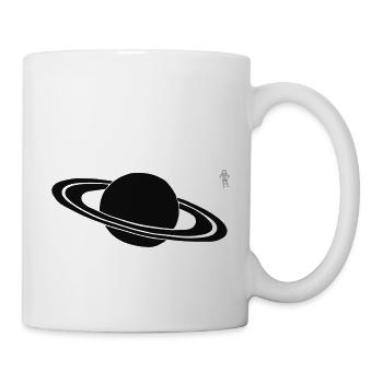 Saturn - Astronaut - Planet - Raumfahrt - Tasse - Weiß - Rechts