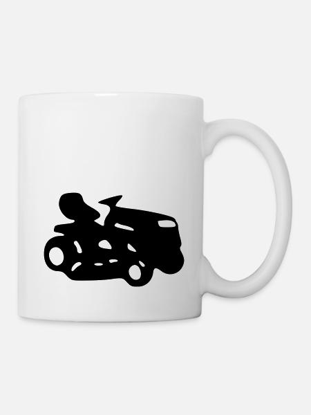 Aufsitzmäher/Rasentraktor - Tasse - Weiß