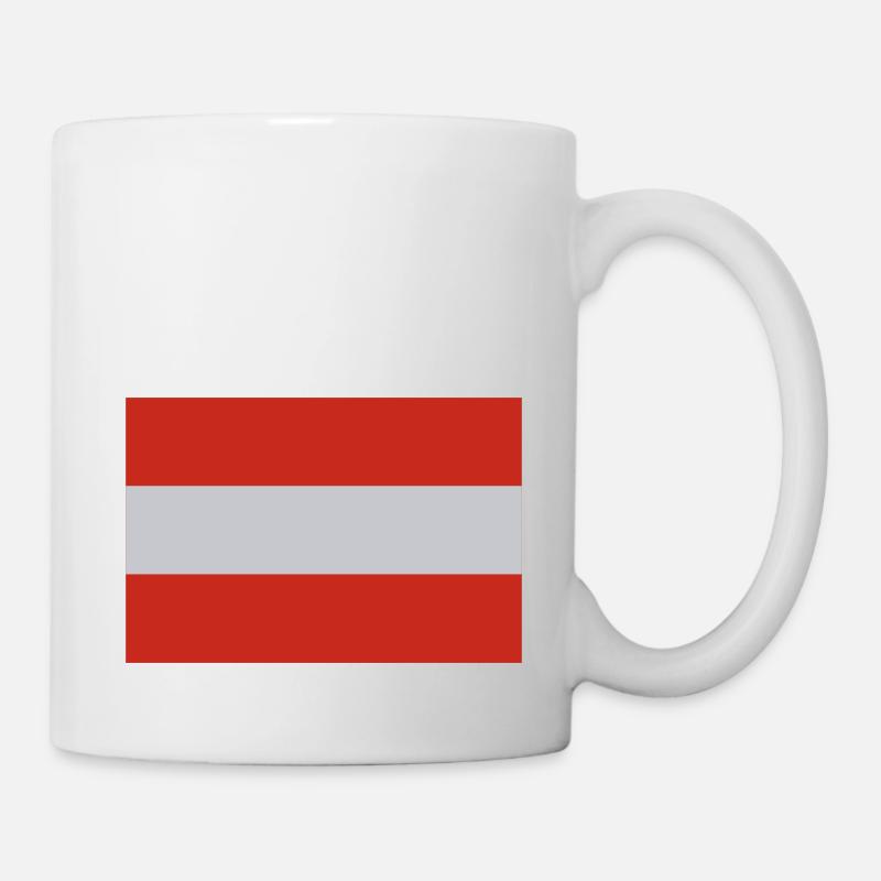 Flagge Österreich - Tasse - Weiß