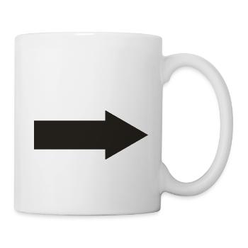 pfeil nach rechts - Tasse - Weiß - Rechts