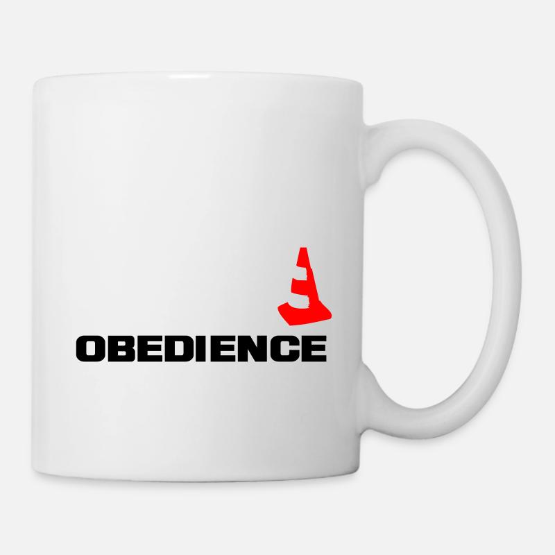 Obedience mit Pylone - Tasse - Weiß