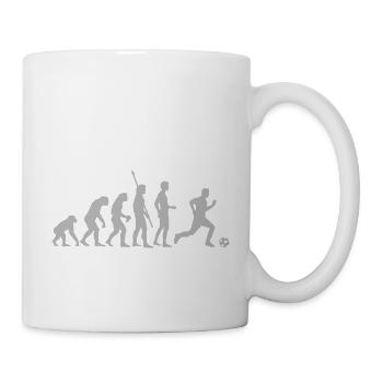 evolution_fussball_weiss - Tasse - Weiß - Rechts