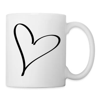 Herz - Tasse - Weiß - Rechts