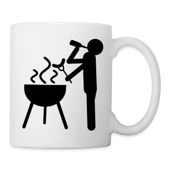 Griller - Tasse - Weiß - Rechts