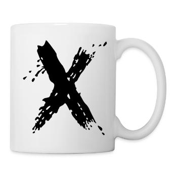 X Pinselstrich - Tasse - Weiß - Rechts