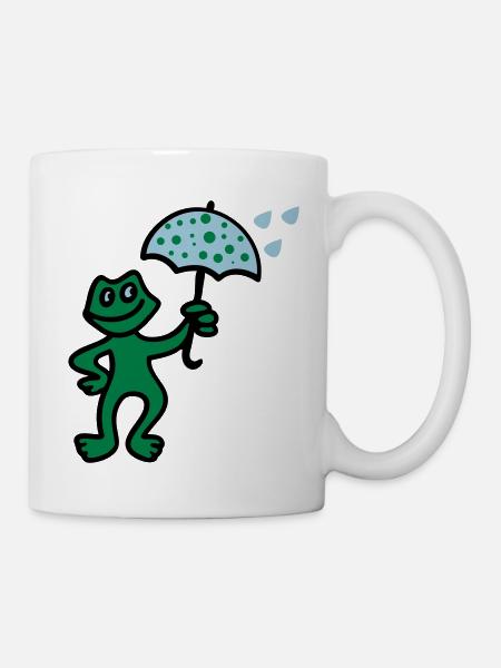 Wetterfrosch - Regen - Tasse - Weiß