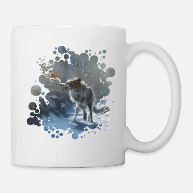 winter wolf - Mug - white