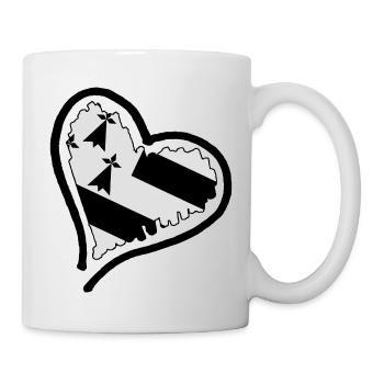 Coeur de Breizh - Mug blanc - blanc - Droite