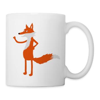Fuchs steht - Tasse - Weiß - Rechts