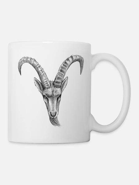 steinbock - Tasse - Weiß