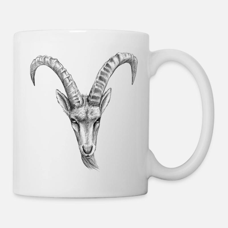 steinbock - Tasse - Weiß