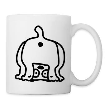 Dog from behind - Line - Mug - white - Right