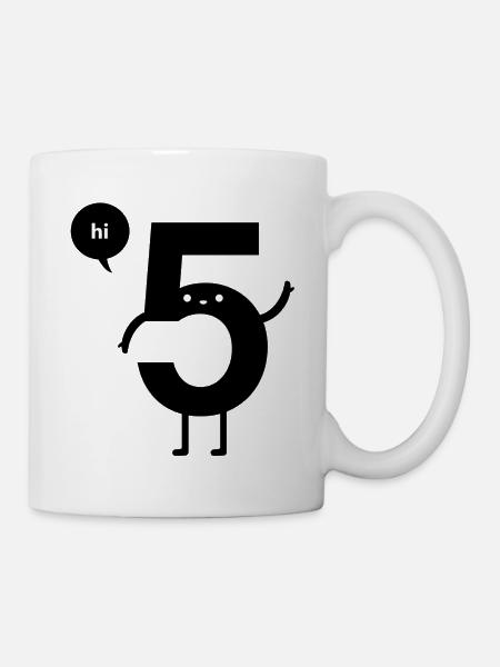hi 5 - Tasse - Weiß