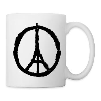 EIFELTURM, JE SUIS PARIS, PEACE PARIS 2015 - Tasse - Weiß - Rechts