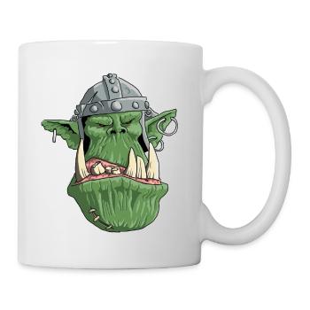 Ork Kopf - Tasse - Weiß - Rechts