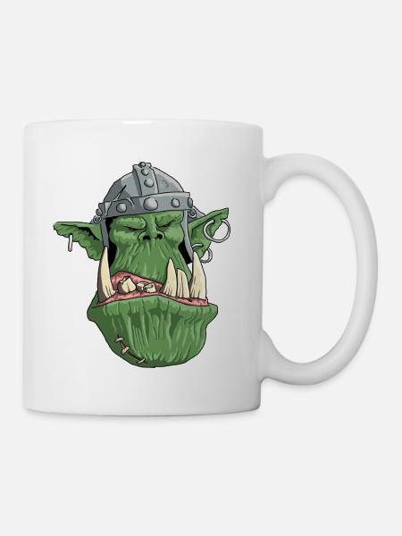Ork Kopf - Tasse - Weiß