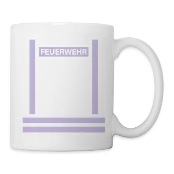 Feuerwehr Reflex Rücken - Tasse - Weiß - Rechts