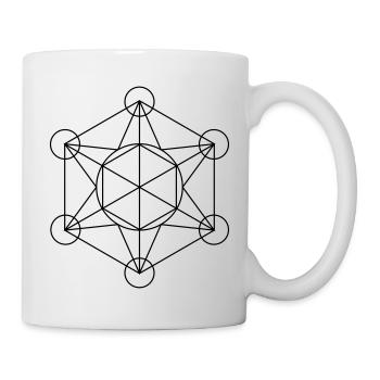 Metatrons Würfel - Tasse - Weiß - Rechts