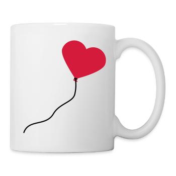 herzluftballon_2c - Mug blanc - blanc - Droite
