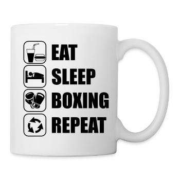 Eat Sleep Boxing Repeat - Mug - white - Right