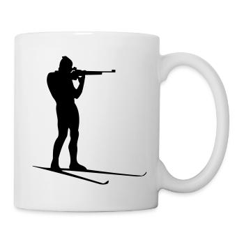 biathlon winter sport - Tasse - Weiß - Rechts