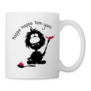 Monster Smuffel Hungrig Happa happa Yam yam - Tasse - Weiß - Rechts