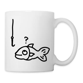 Fish fish hook - line - Mug - white - Right