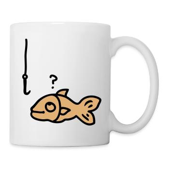 Fish fish hook - Mug - white - Right