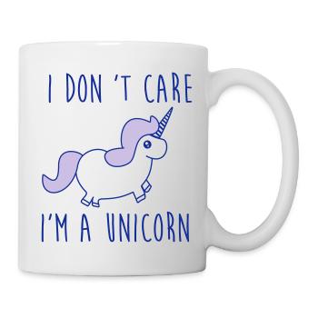 i dont care im a unicorn - Mug blanc - blanc - Droite