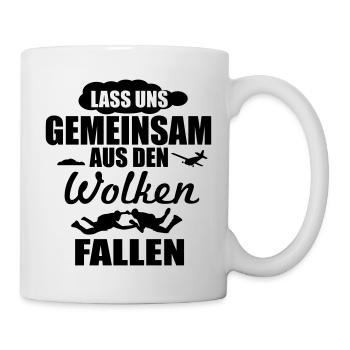 Lass uns gemeinsam aus den Wolken fallen - Tasse - Weiß - Rechts