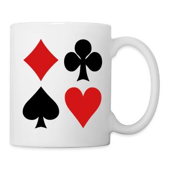 Karten - Poker - Tasse - Weiß - Rechts