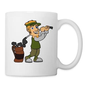Golf Golfer - Tasse - Weiß - Rechts