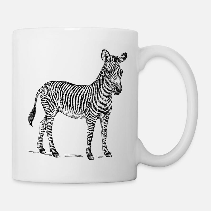 Zebra black - Mug - white
