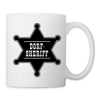 Dorf-Sheriff-Stern - Tasse - Weiß - Rechts