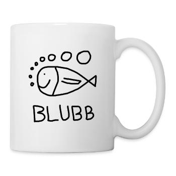 BLUBB FUNNY FISH ANGLER FISHERMAN SAILOR - Mug blanc - blanc - Droite