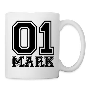 Mark - Name - Tasse - Weiß - Rechts