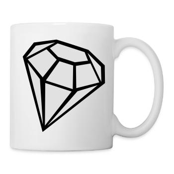 Diamant - Tasse - Weiß - Rechts