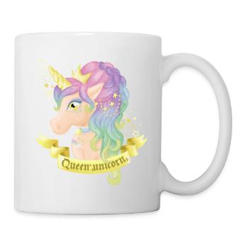 Queen pastel unicorn - Mug blanc - blanc - Droite