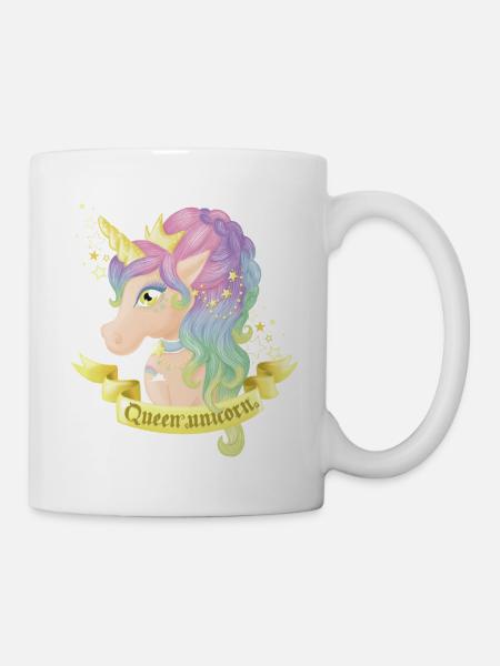 Queen pastel unicorn - Mug blanc - blanc