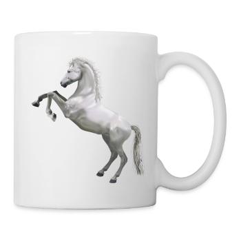 Pferd - Tasse - Weiß - Rechts