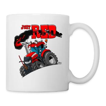 nur RED weißer Rand - Tasse - Weiß - Rechts