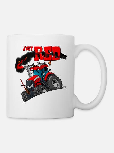 nur RED weißer Rand - Tasse - Weiß