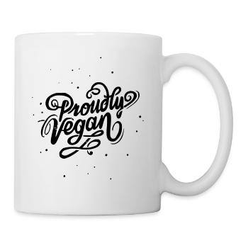 Proudly Vegan Vintage White - Tasse - Weiß - Rechts