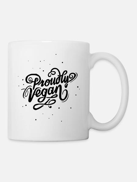 Proudly Vegan Vintage White - Tasse - Weiß