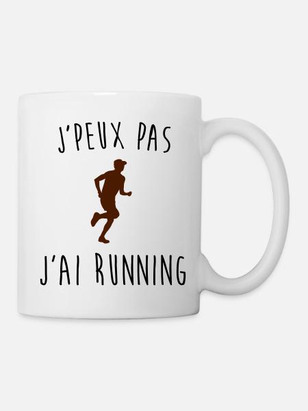 j'peux pas j'ai running - Mug blanc - blanc