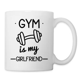 Gym is my girlfriend,funny gym,bodybuilding - Mug - white - Right