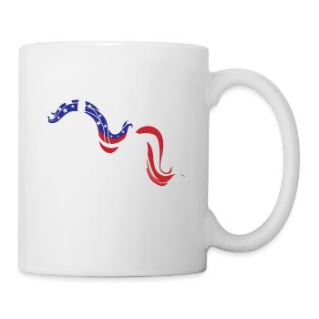 Americorn! Einhorn! Unicorn! Trendy Cute! USA! - Tasse - Weiß - Rechts