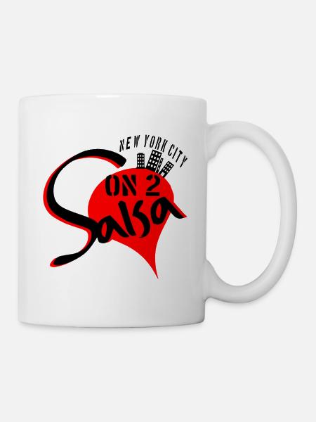 Salsa sur 2 - New York City blk rouge - Danse Shirts - Mug blanc - blanc
