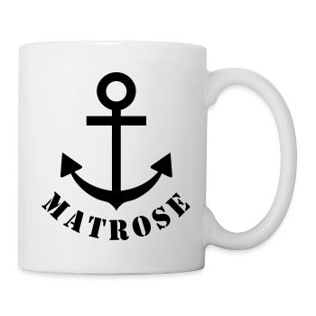 matrose Anker Kapitän Schifffahrt - Tasse - Weiß - Rechts